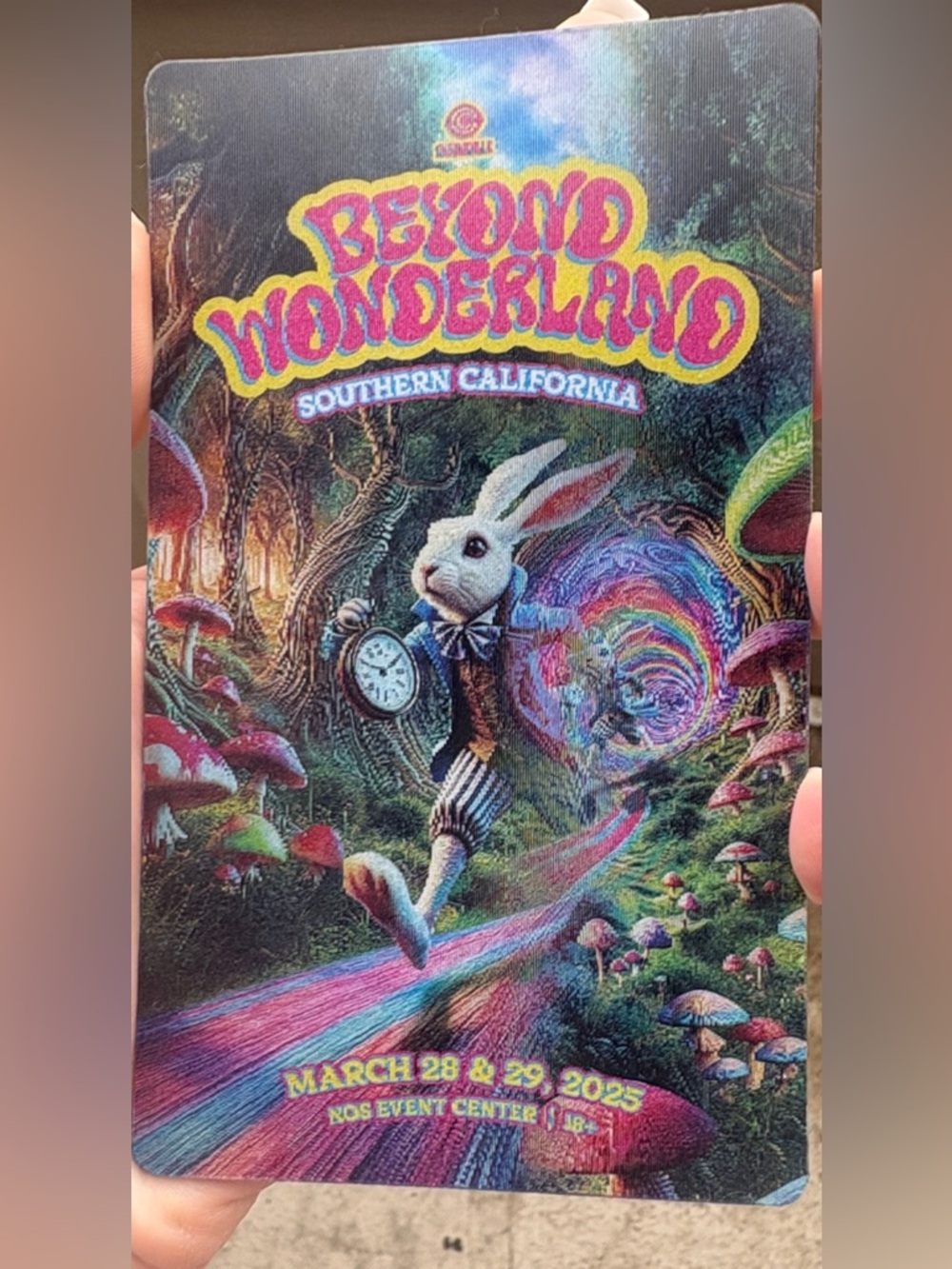 Beyond Wonderland Holograohic 2025 fridge magnet